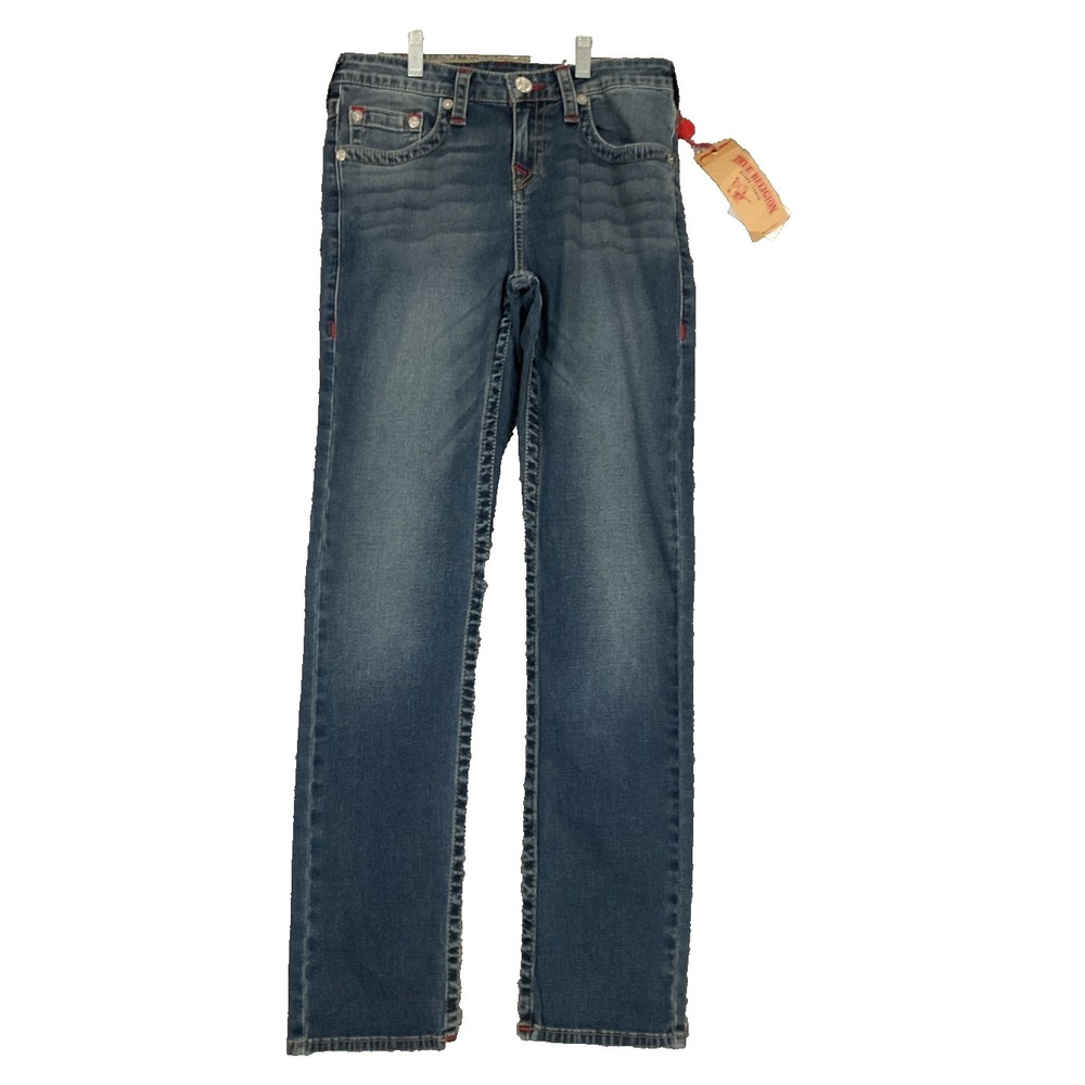 True Religion NWT Women's Med Wash Slim Jeans Y2K Size 16 29W